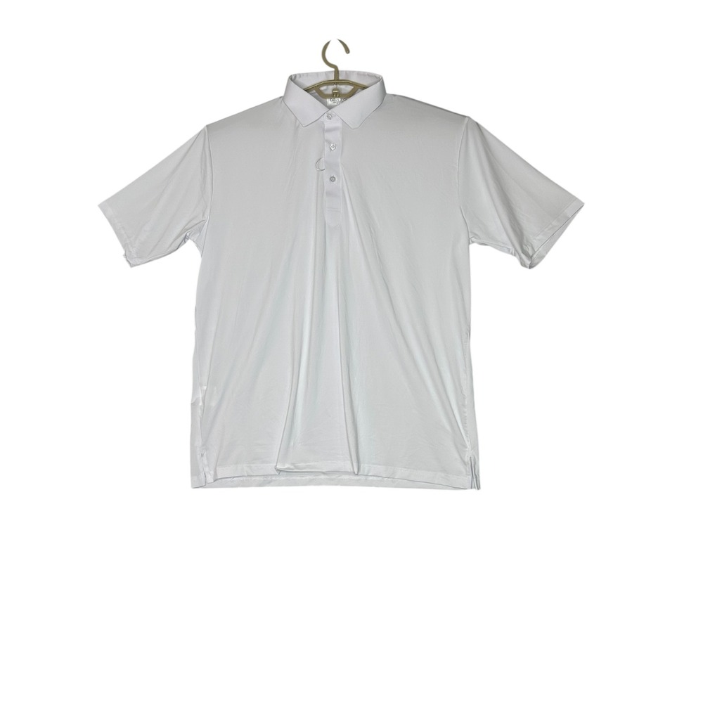 NWOT Collars & Co Men's Featherweight Dress Collar Polo Shirt 2XL Preppy White